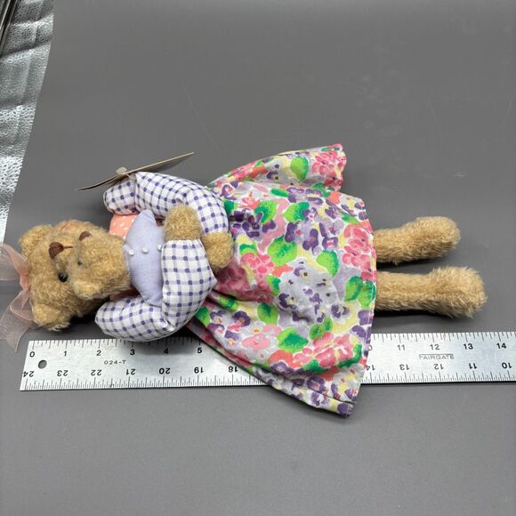 Hallmark Hyacinth and Cuddlesworth Plush Bear Floral Dress 13" Stuffed Toy Doll - Picture 7 of 7
